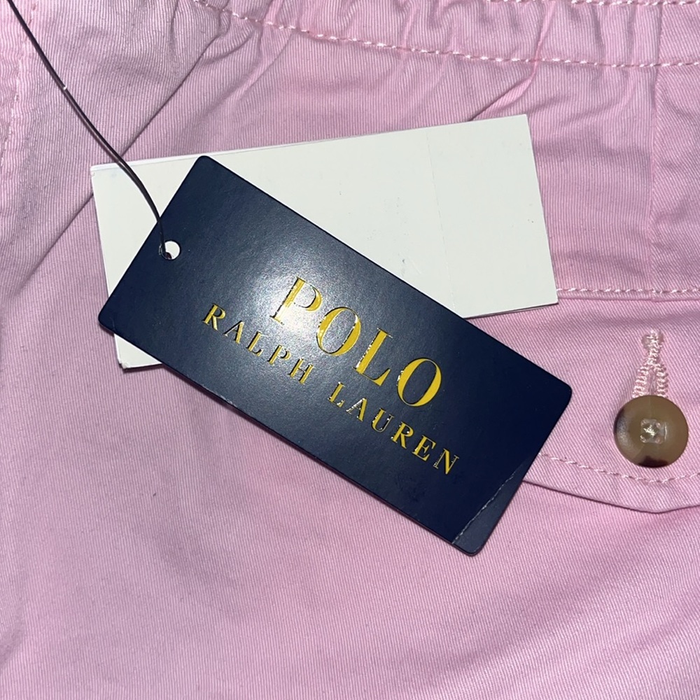 POLO RALPH LAUREN Men's Pink Classic Fit Elastic Waist Prepster 6" Chino Shorts - Picture 8 of 9